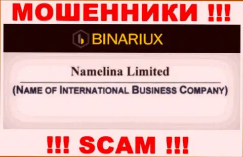 Бинариукс - это ворюги, а владеет ими Namelina Limited
