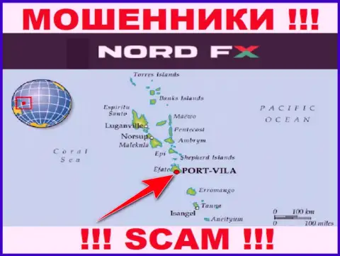 NordFX Com указали на своем сайте свое место регистрации - на территории Vanuatu