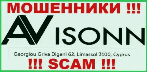 Ависонн - это КИДАЛЫ ! Спрятались в офшоре по адресу: Georgiou Griva Digeni 62, Limassol 3100, Cyprus и крадут финансовые активы клиентов