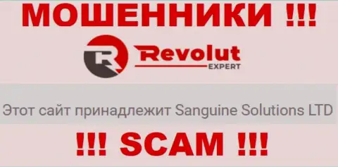 Сведения о юридическом лице интернет мошенников Sanguine Solutions LTD