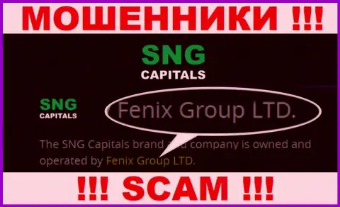 Fenix Group LTD - владельцы жульнической конторы СНГ Капиталс