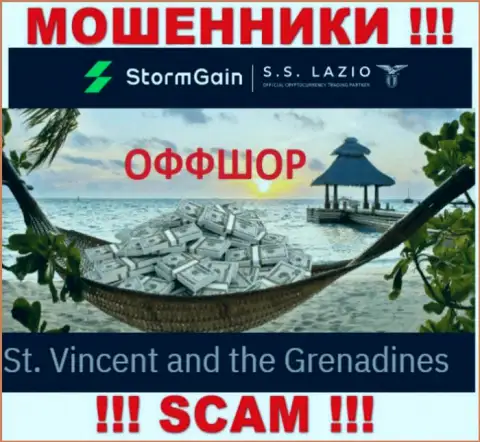 St. Vincent and the Grenadines - здесь, в оффшорной зоне, отсиживаются мошенники StormGain