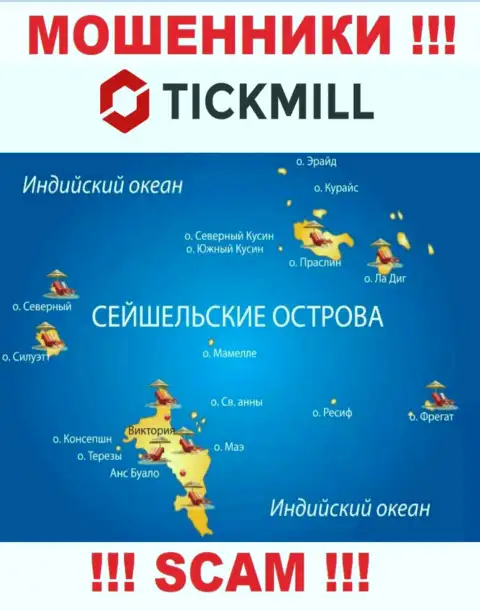 С организацией Tickmill довольно опасно работать, место регистрации на территории Republic of Seychelles