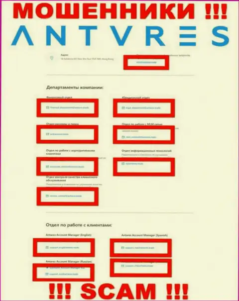 Не пишите на е-майл мошенников Antares Limited, приведенный у них на сайте в разделе контактов - это крайне рискованно