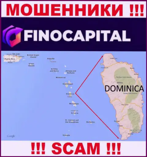 Юридическое место регистрации FinoCapital на территории - Dominica
