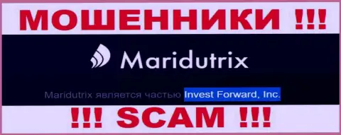 Компания Maridutrix Com находится под крышей конторы Invest Forward, Inc.